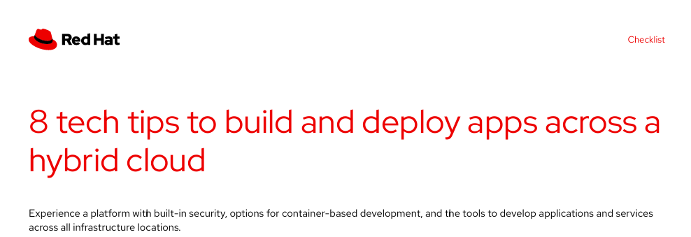 8 Tech Tips to Build and Deploy Apps Across a Hybrid Cloud