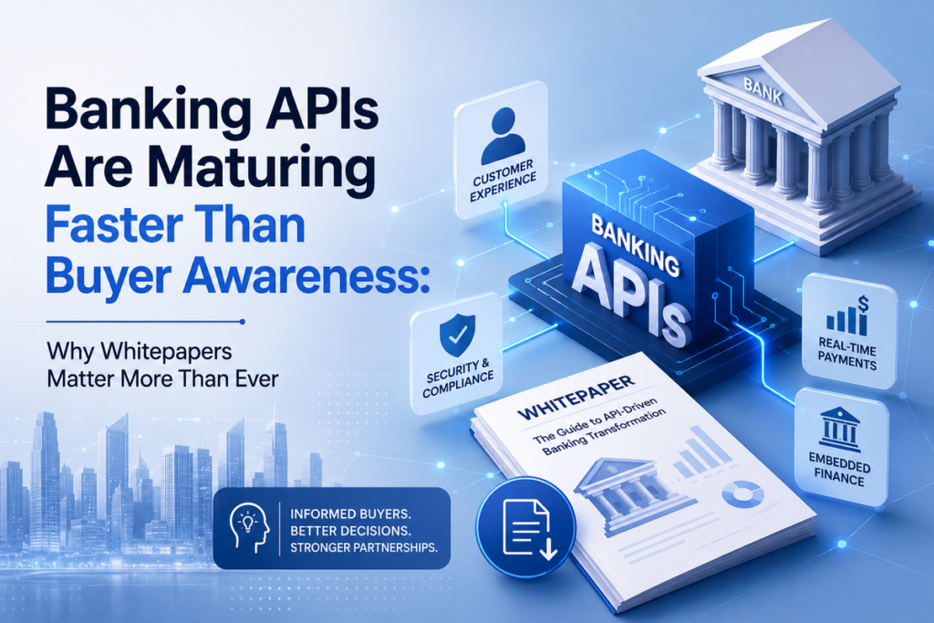 Banking APIs Are Maturing Faster Than Buyer Awareness: Why Whitepapers Matter More Than Ever