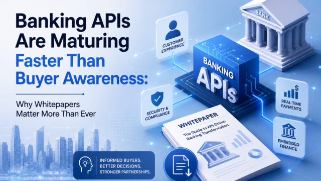 Banking APIs Are Maturing Faster Than Buyer Awareness: Why Whitepapers Matter More Than Ever