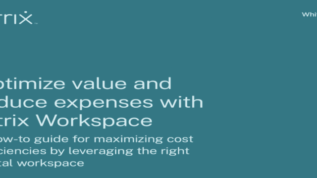Citrix Workspace Helps You Maximize Value While Lowering Costs