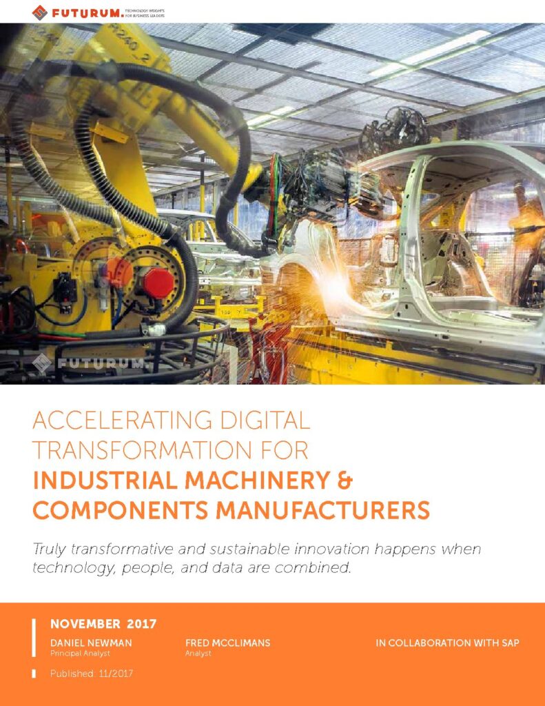 Digital transformation for machinery & component manufacturers