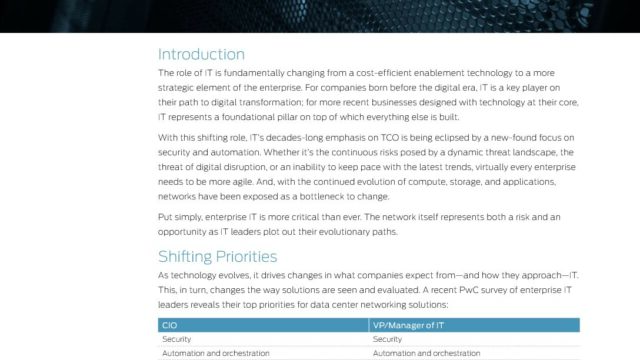 Enterprise Cloud: Data Center networking