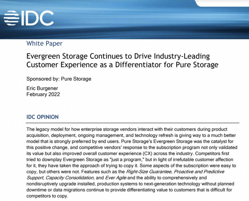 Evergreen Storage Continues to Drive Industry