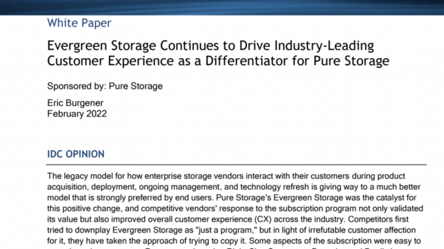 Evergreen Storage Continues to Drive Industry