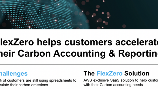 FlexZero helps customers accelerate their Carbon Accounting & Reporting