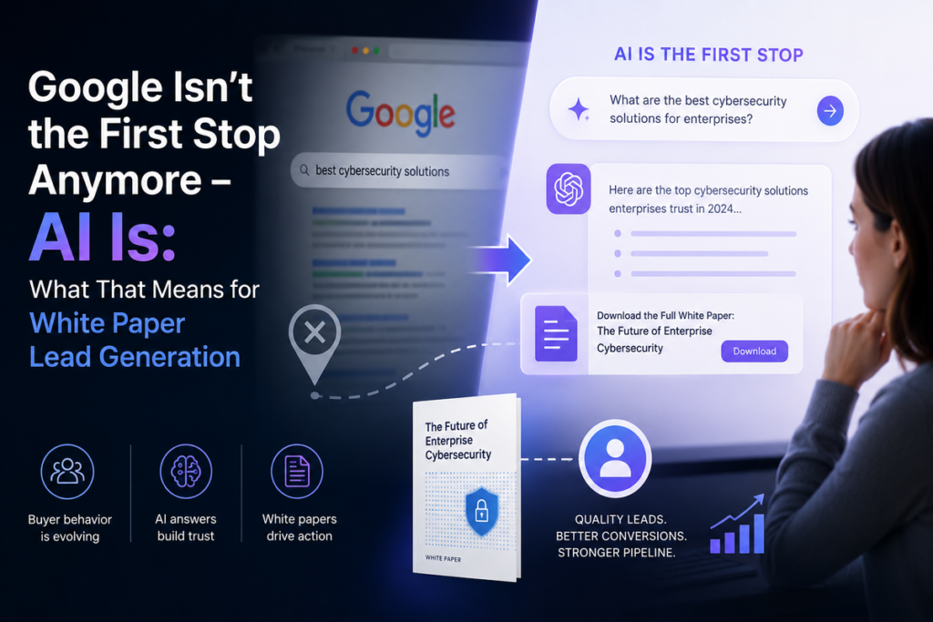 Google Isn't the First Stop Anymore - AI Is: What That Means for White Paper Lead Generation