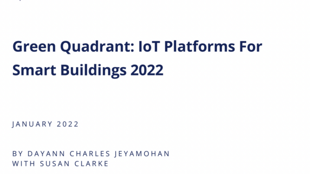 Green Quadrant: IoT Platforms For Smart Buildings 2022