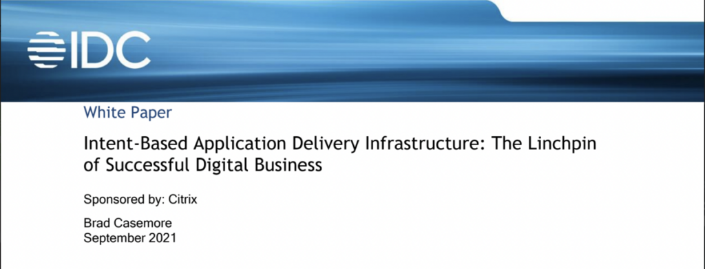Intent-Based Application Delivery Infrastructure