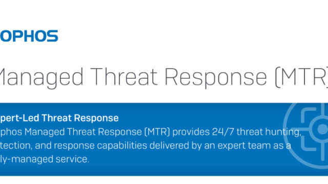 Managed Threat Response (MTR) by Sophos