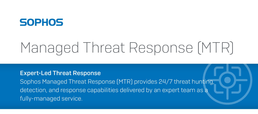Managed Threat Response (MTR) by Sophos