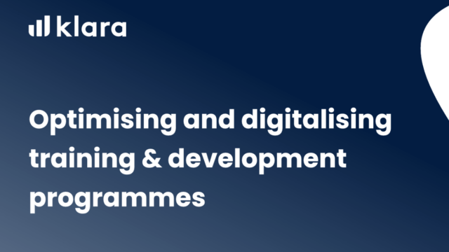 Optimising & Digitalising Training and Development Programmes