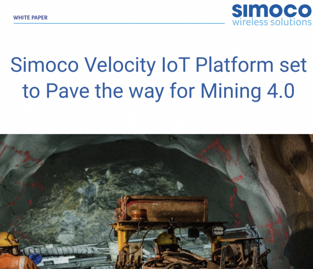 Simoco Velocity IoT Platform set to Pave the way for Mining 4.0