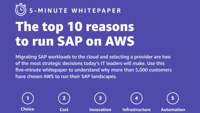 The Top 10 Reasons to Run SAP on AWS