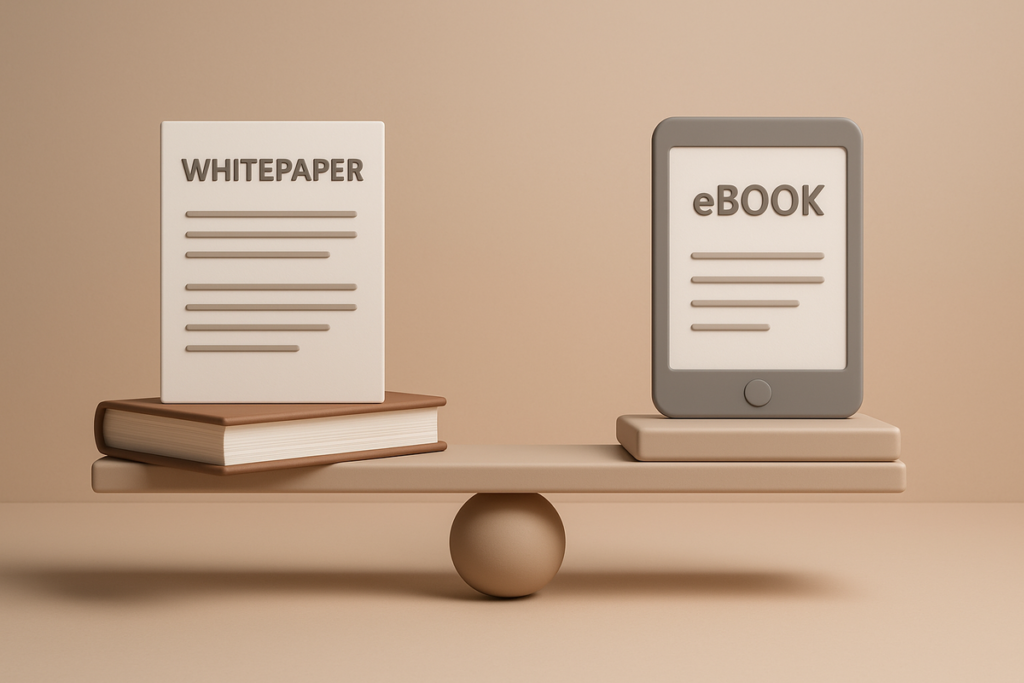 Whitepapers vs eBooks: Which Drives Better ROI in 2025?
